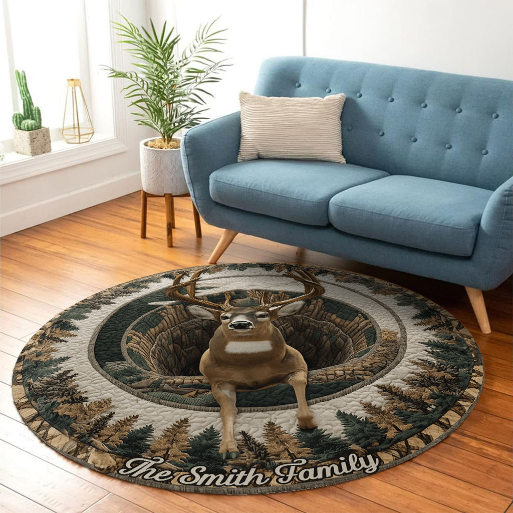 Love Hunting - Personalized Hunting Round Rug