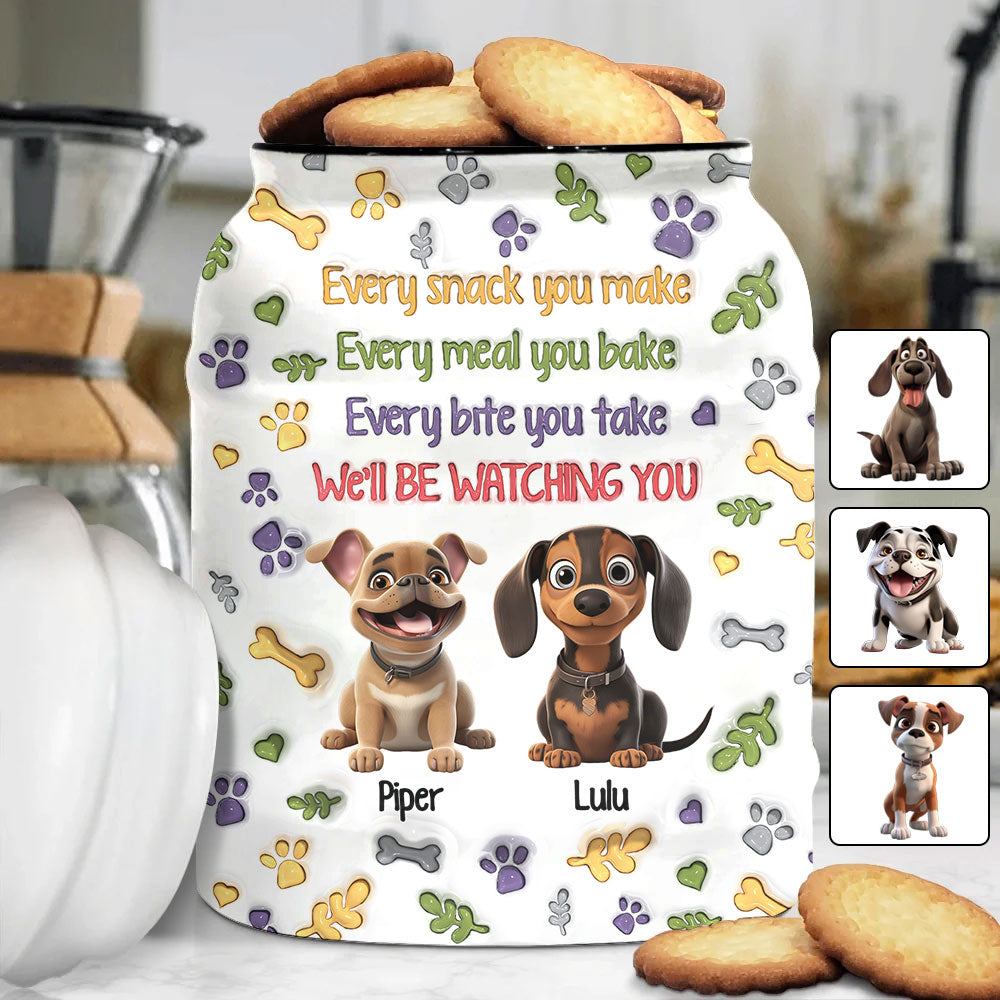 Chaque collation que vous préparez - Pot à biscuits personnalisé pour chien
