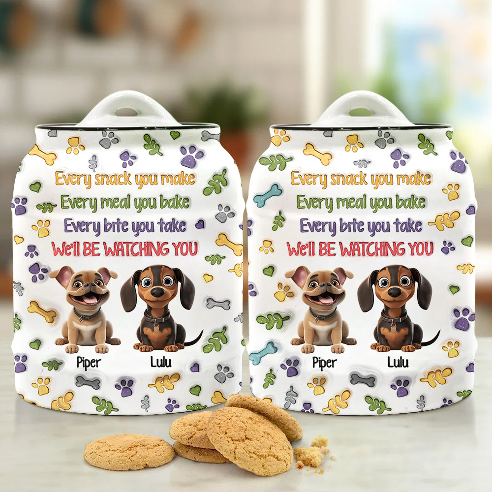 Chaque collation que vous préparez - Pot à biscuits personnalisé pour chien