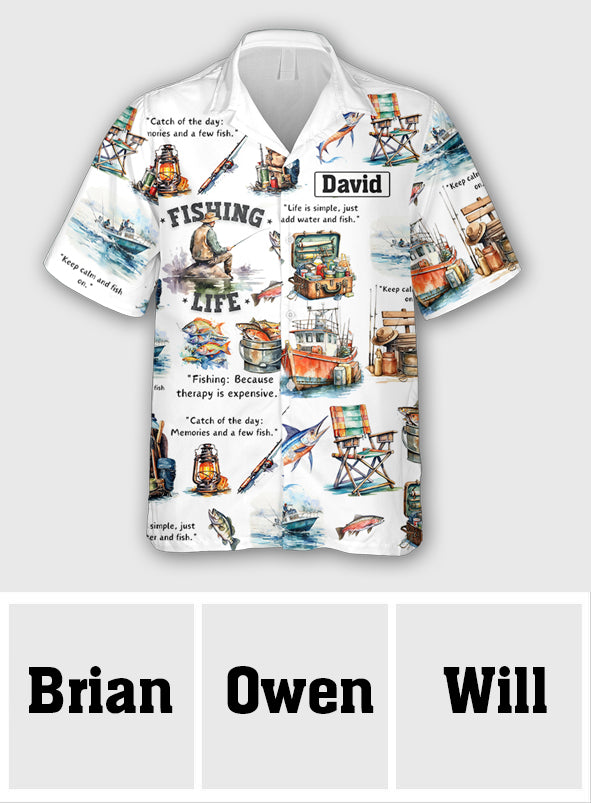 Love Fishing - Personalized Fishing Hawaiian Shirt