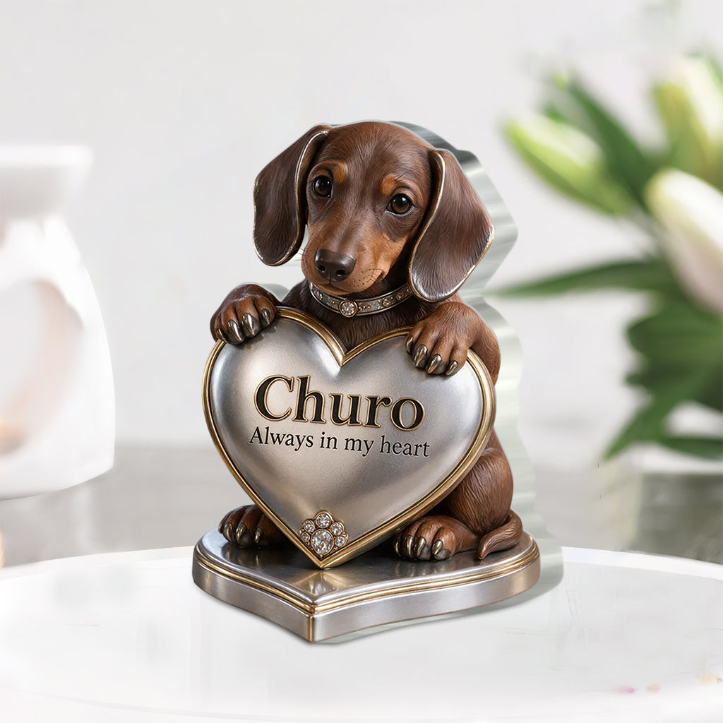 Custom Dog Lover Gift Personalized Pet Portrait Desig, Unique Dog Mom Dad Present for Puppy Owners, Cute Pet Memorial Gift, Personalized Dog Gift - Personalized Dog Custom Shaped Acrylic Plaque