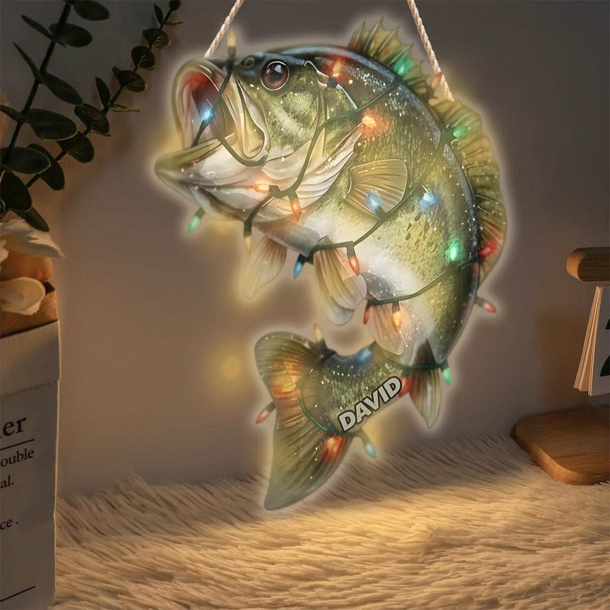 Angelbegeisterung – Personalisiertes Acryl-Schild mit LED-Beleuchtung