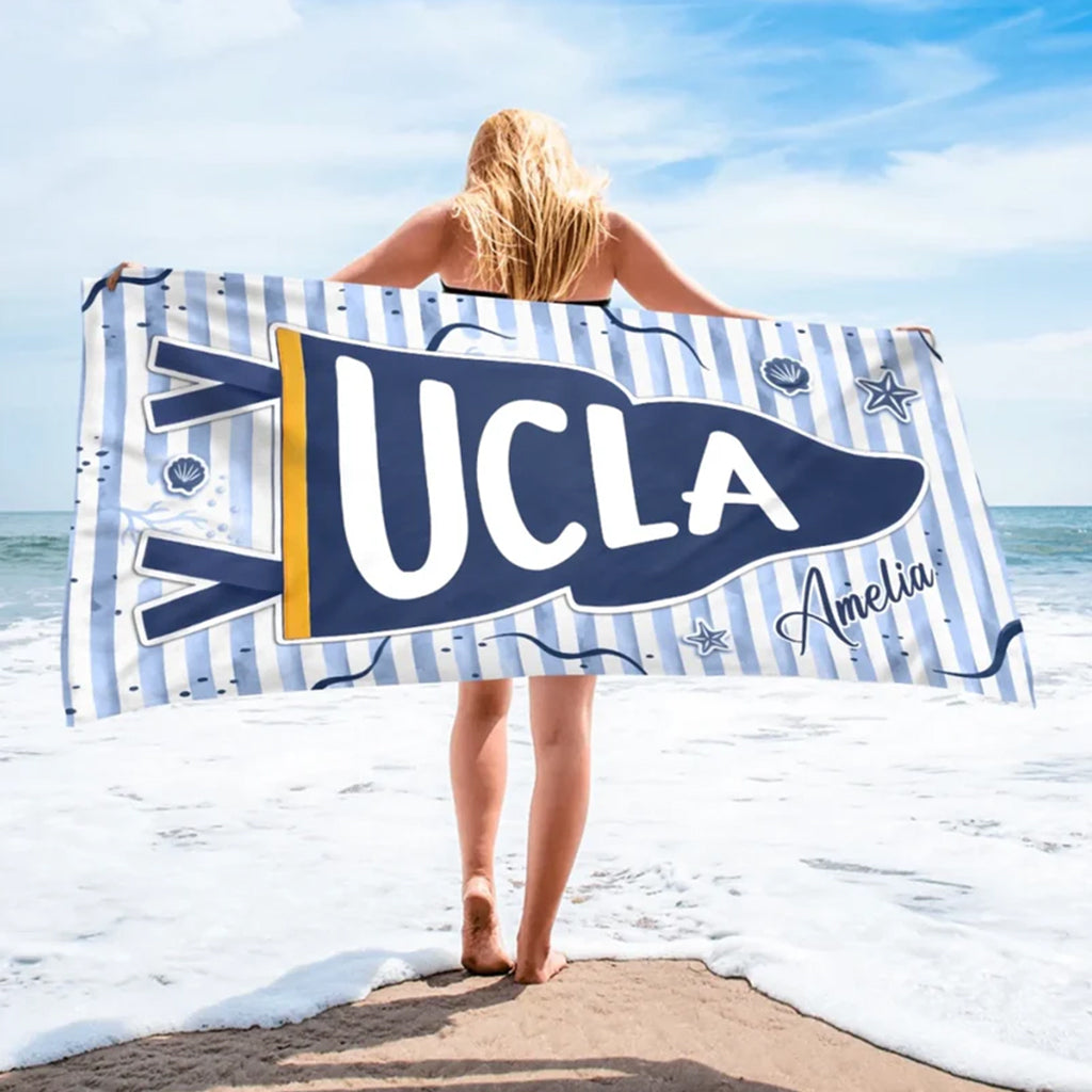 Back To School - Personalized Teacher Quick-dry Beach Towel/ Bath Towel