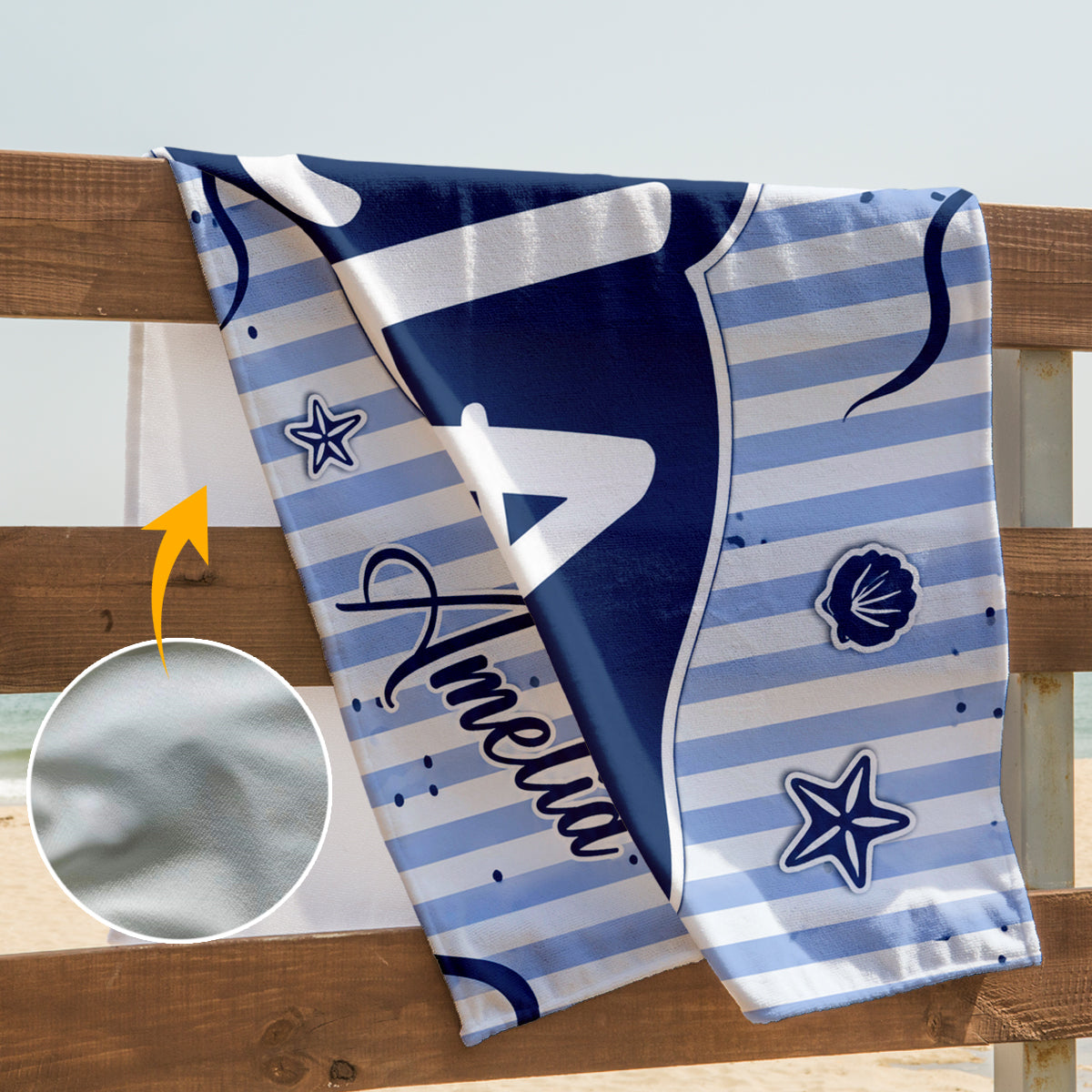 Back To School - Personalized Teacher Quick-dry Beach Towel/ Bath Towel
