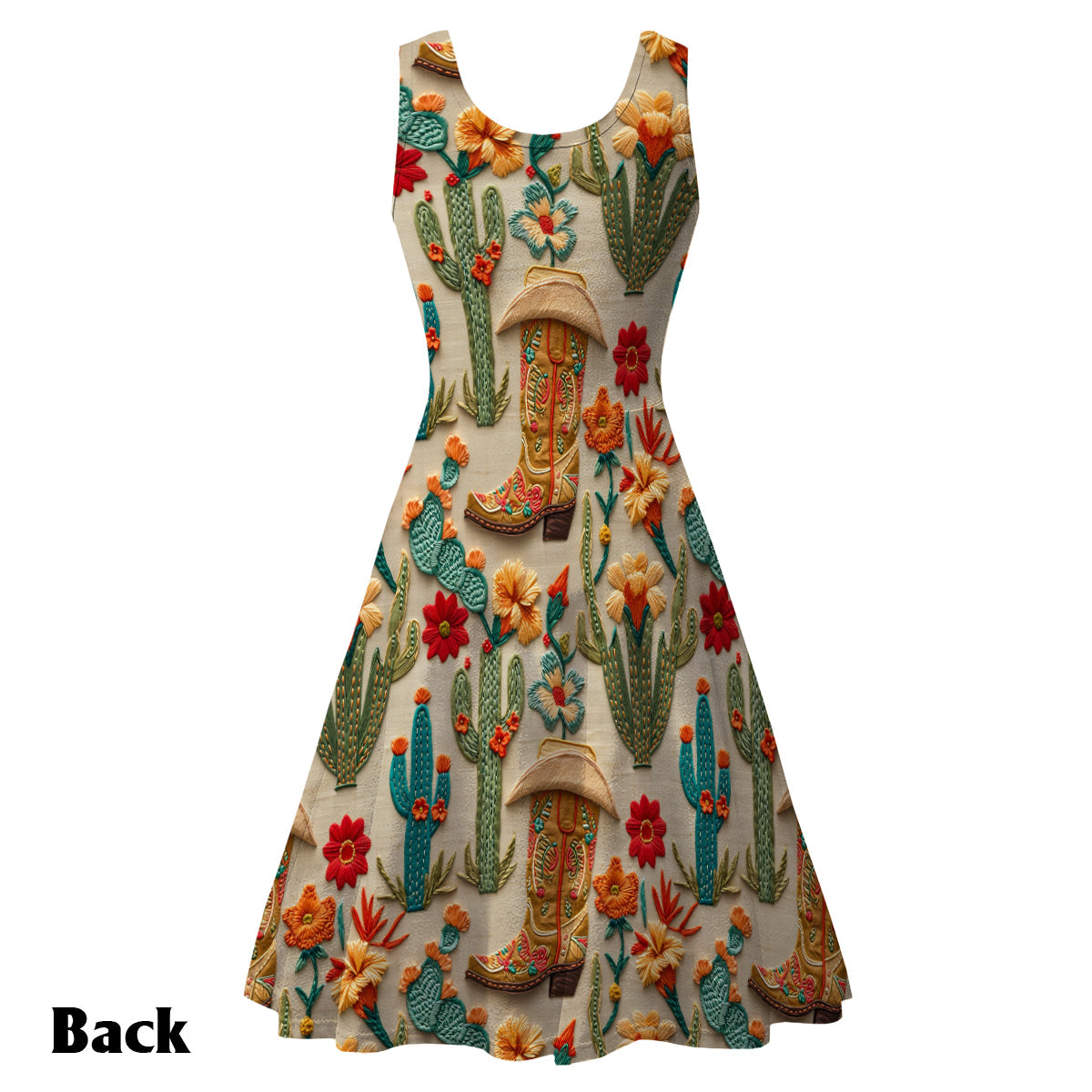 Robe de cowgirl Cactus - Robe sans manches personnalisée