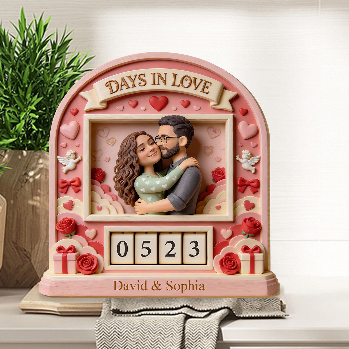 Days In Love - Personalized Couple Interchangeable Plaque