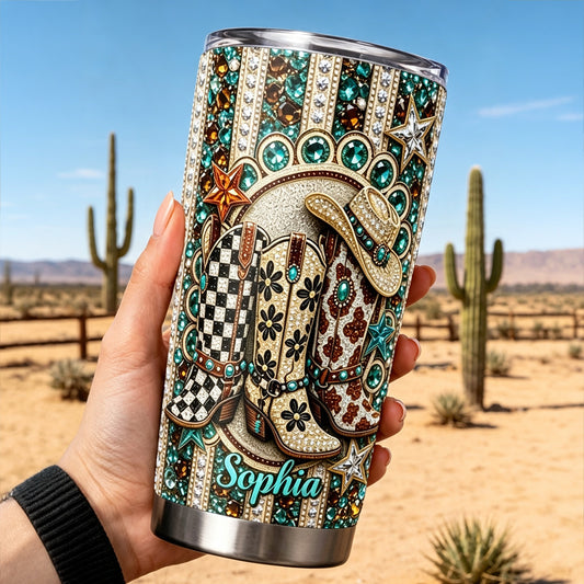 Howdy Western - Personalisierter Cowgirl Becher