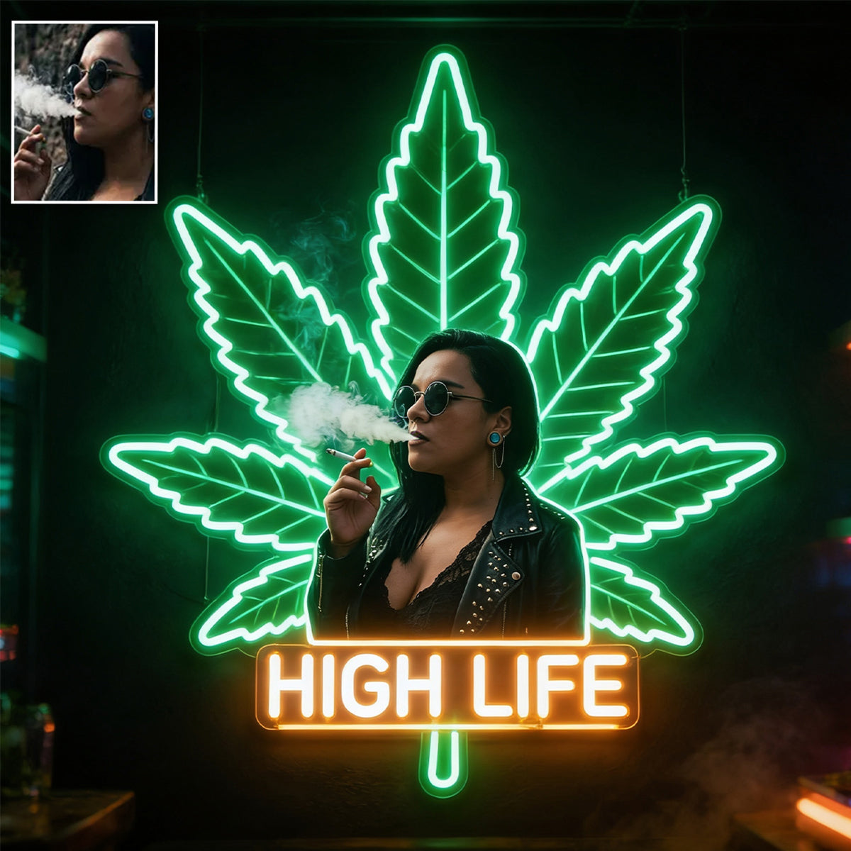 Lumière Néon High Life - Enseigne LED Personnalisée en Acrylique