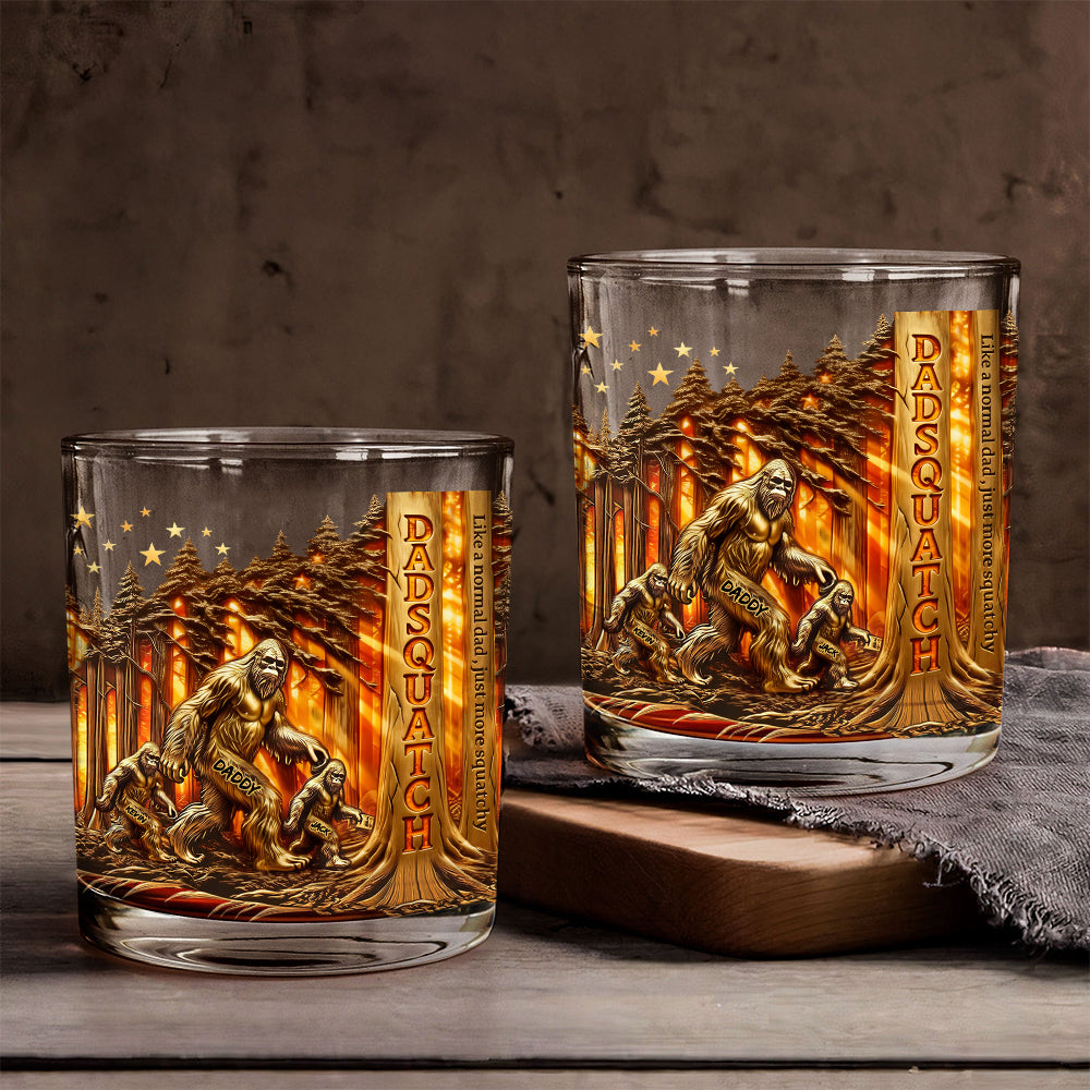 Dadsquatch - Personalisierbares Whiskeyglas für Väter