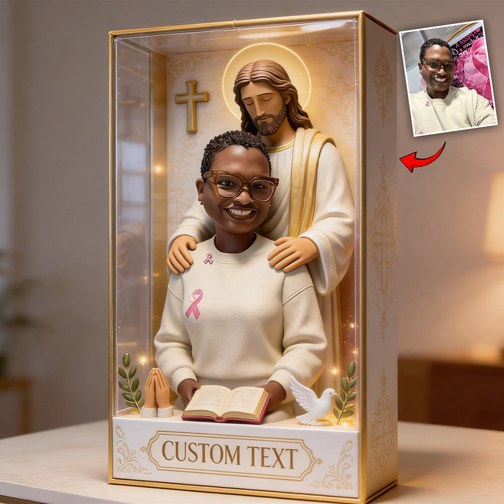 God Has You In His Arms - Personalized Christian Custom Shaped Acrylic Plaque