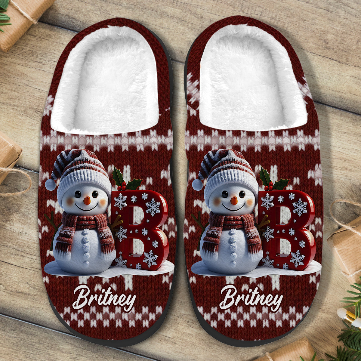 Merry Christmas - Personalized Family Slippers