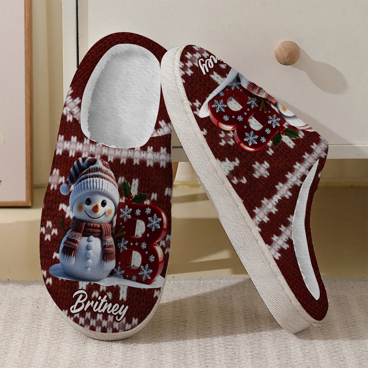 Merry Christmas - Personalized Family Slippers