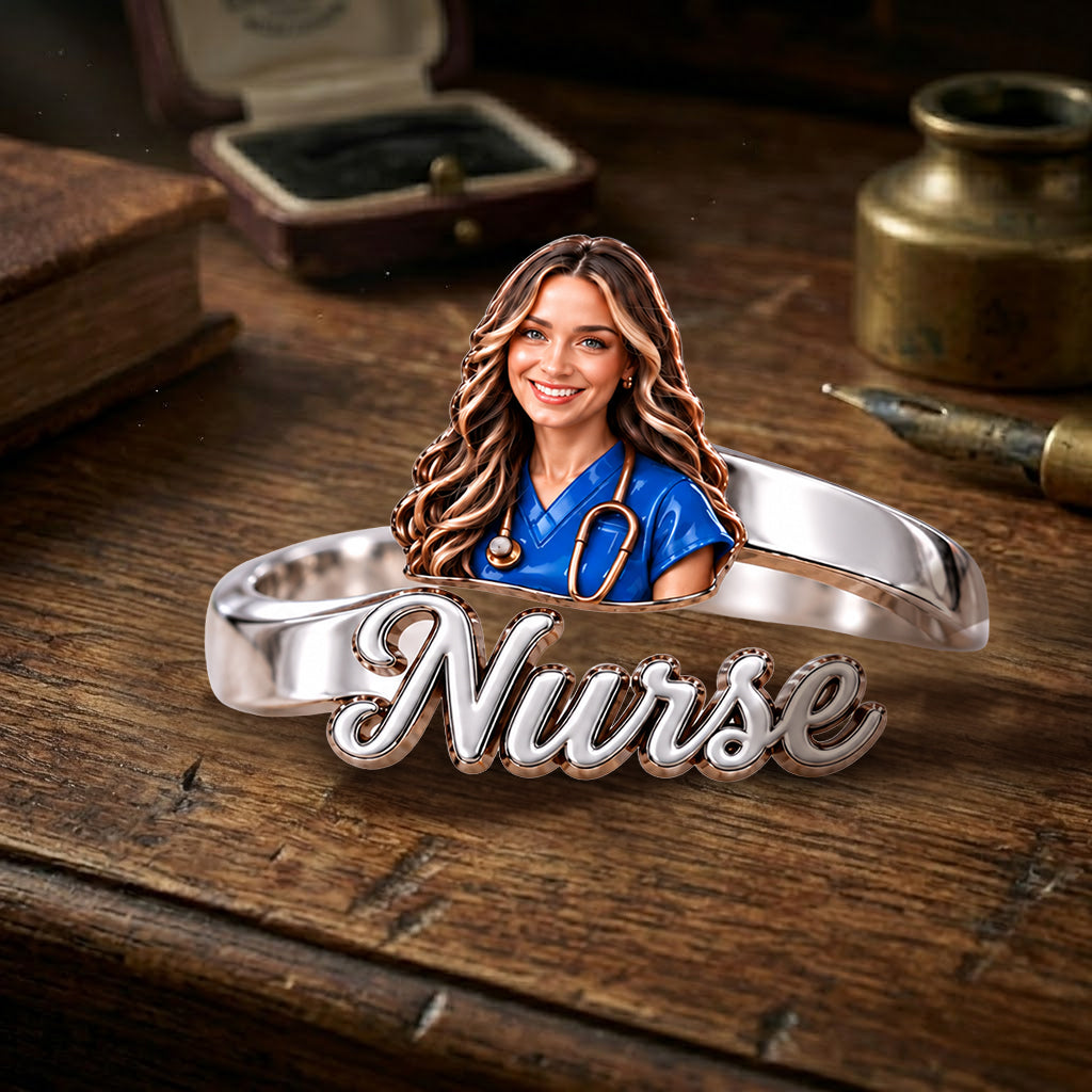Nurse Life - Personalized Nurse Adjustable Shaped Ring