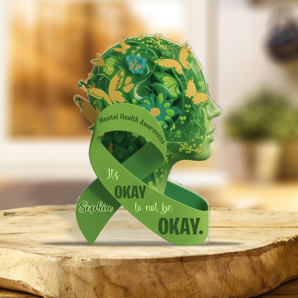 Invest In Your Mental Health - Personalized Mental Health Awareness Custom Shaped Acrylic Plaque