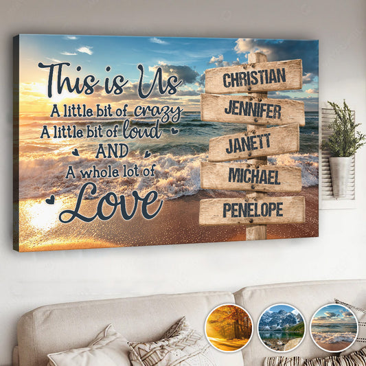 This Is Us - Personalized Family Canvas And Poster