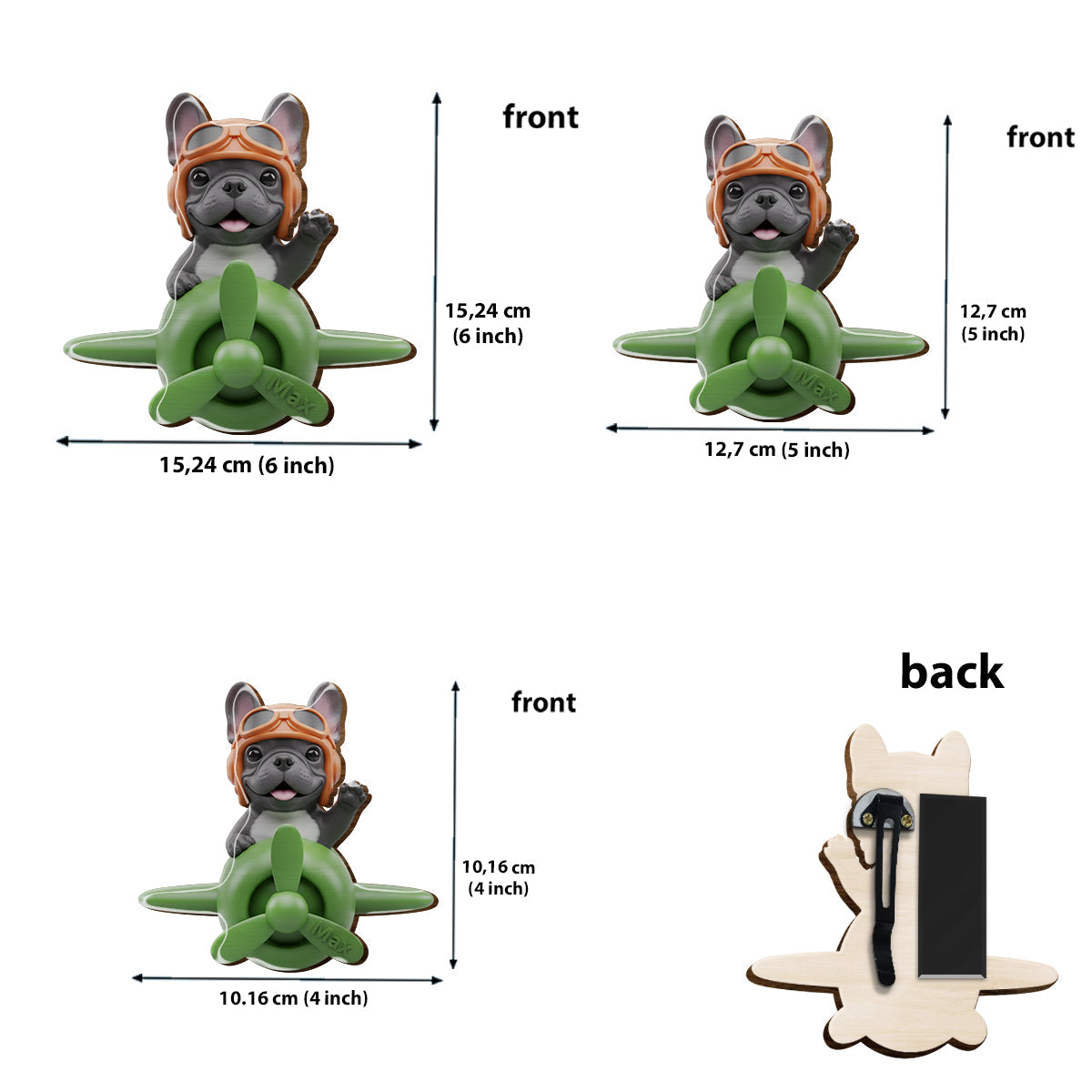 Any Photo Flying Airplane - Personalized Dog Shaped Car Visor Clip