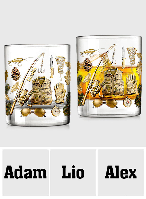 Love Fishing - Personalized Fishing Whiskey Glass