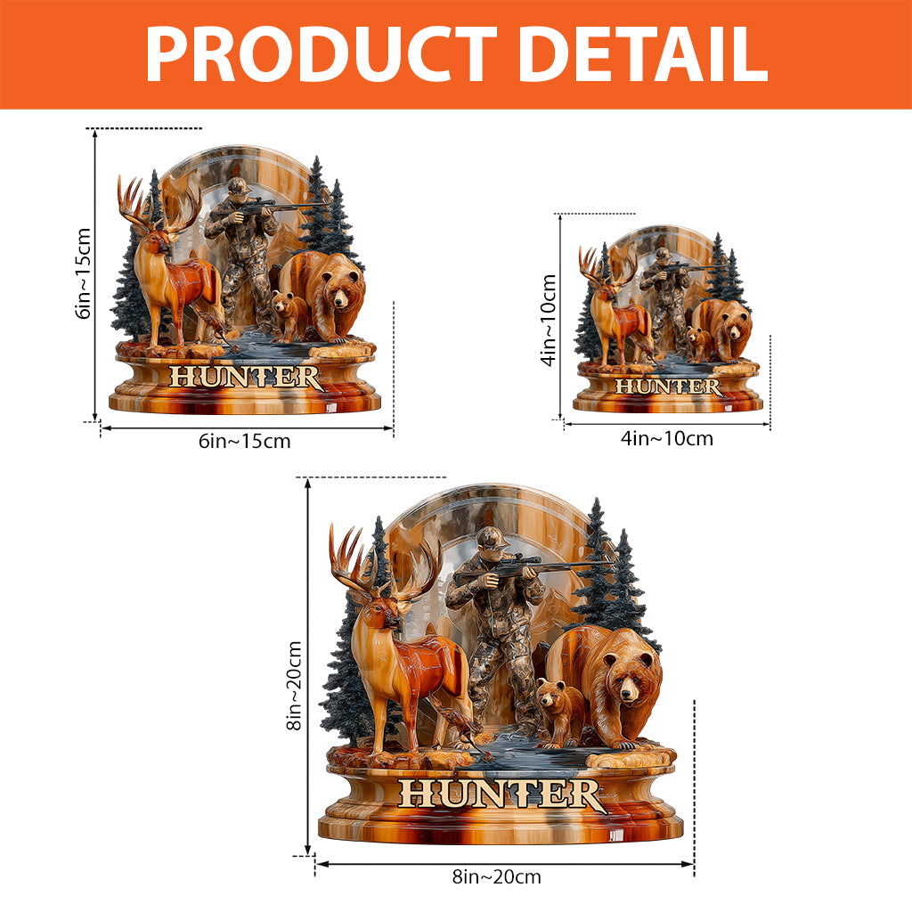 Hunting man - Personalized Hunting Custom Shaped Acrylic Plaque