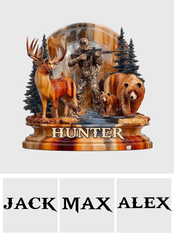 Hunting man - Personalized Hunting Custom Shaped Acrylic Plaque