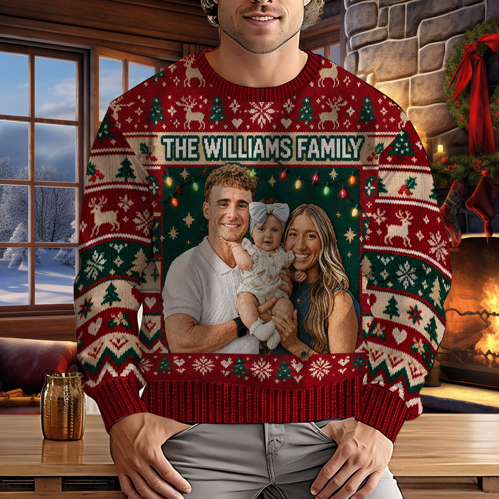 Christmas Time - Personalized Family Ugly Sweater