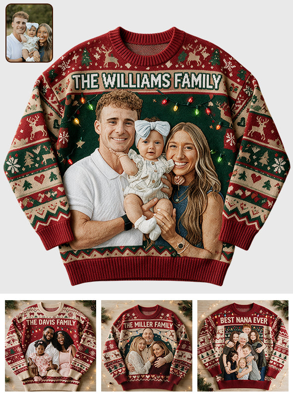 Christmas Time - Personalized Family Ugly Sweater