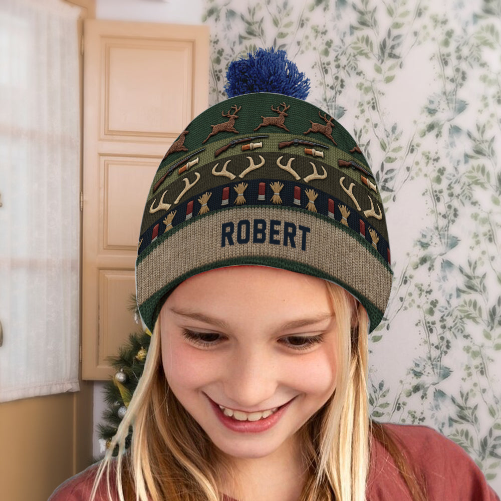 Deer Hunting Season - Personalized Hunting Beanie Hat
