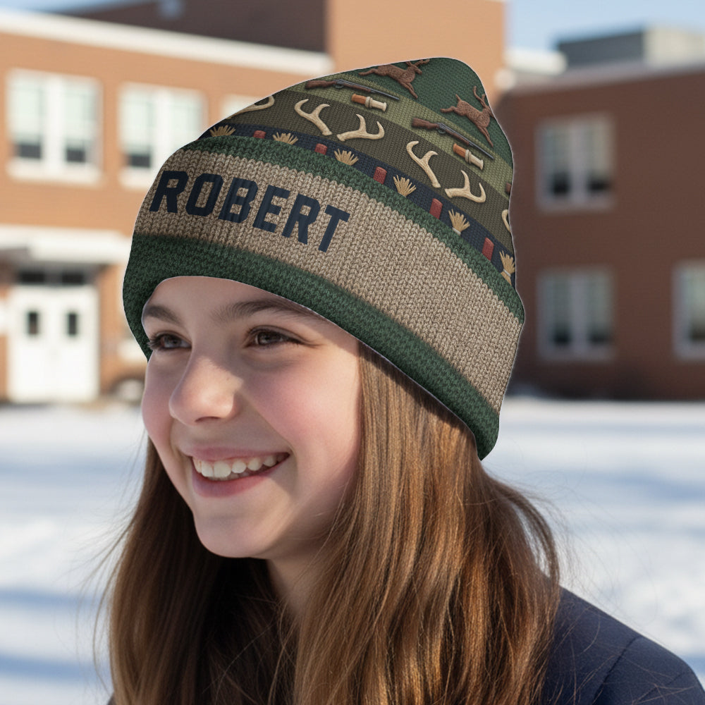 Deer Hunting Season - Personalized Hunting Beanie Hat