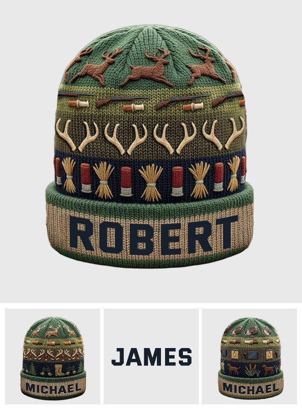 Deer Hunting Season - Personalized Hunting Beanie Hat