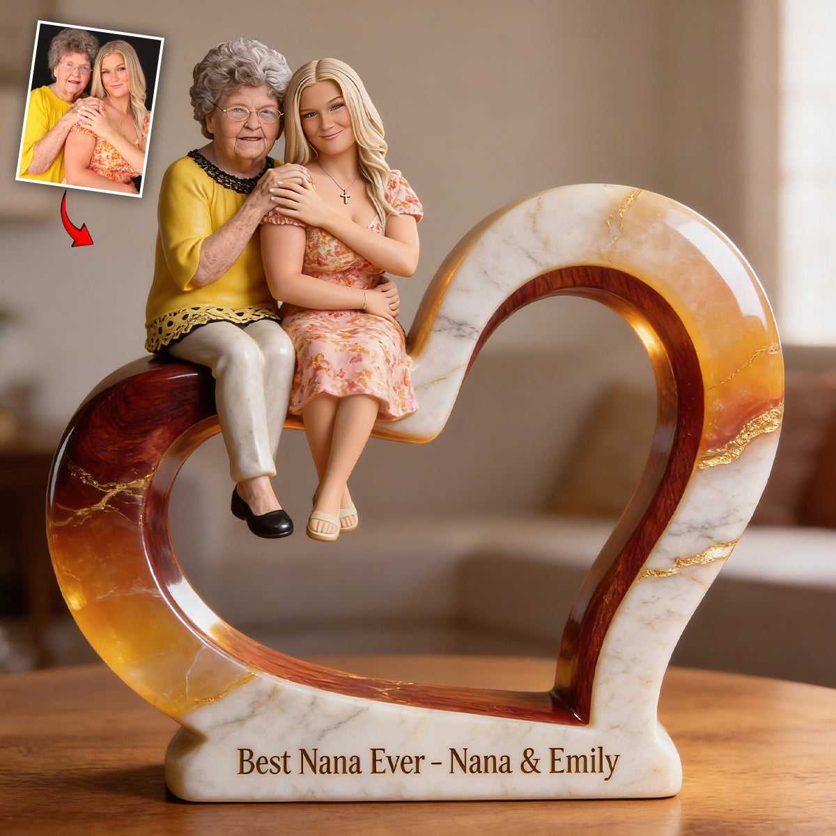 Photo Personnalisée Parfaite Pour Maman, Mamie - Plaque Acrylique Personnalisée