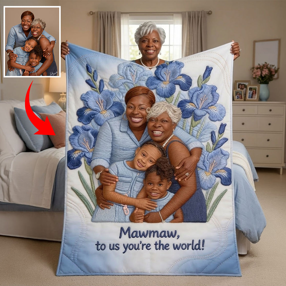 Custom Any Photo Perfect Gift For Mom, Grandma - Personalized Mother Blanket
