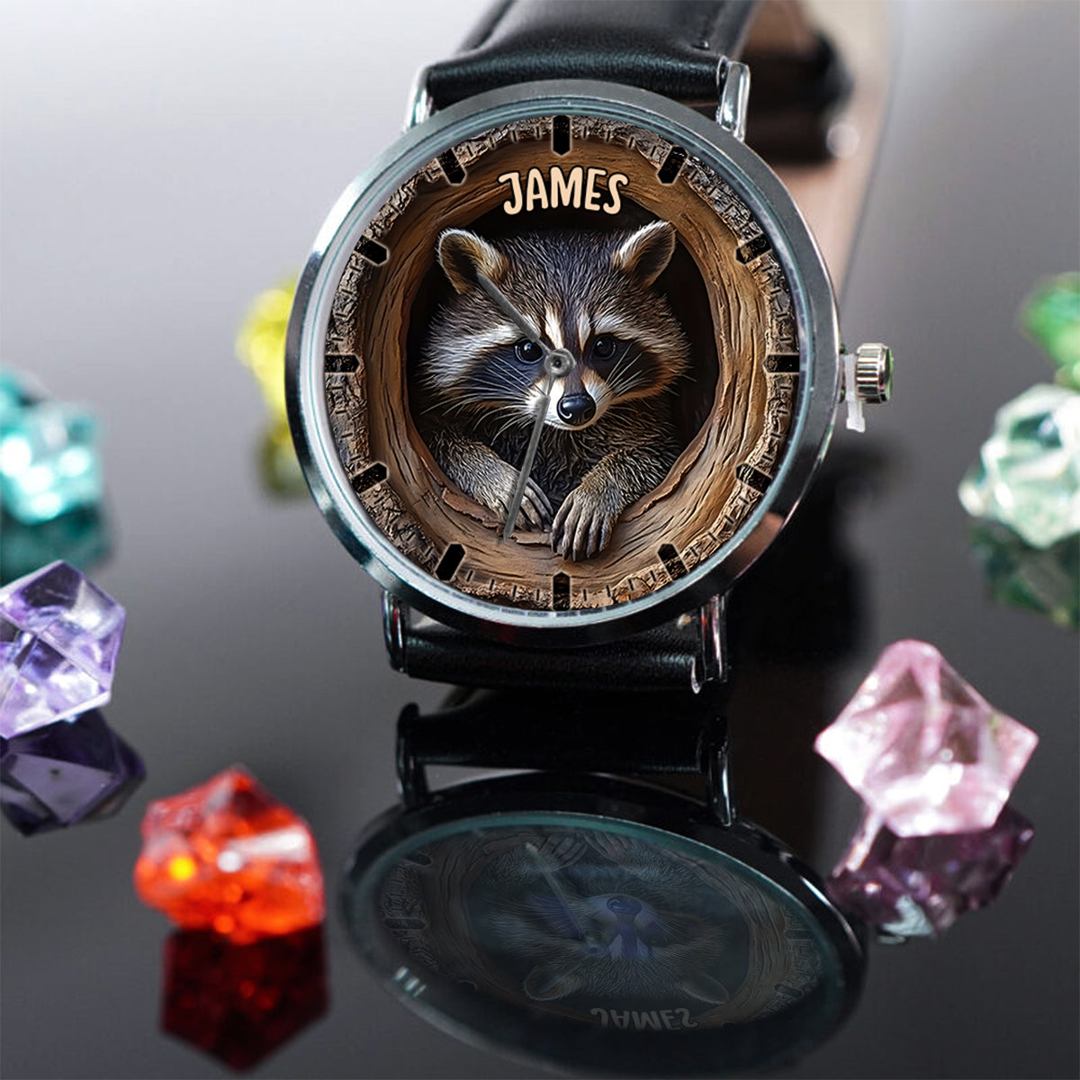 Adorable Raccoon - Personalized Raccoon Hand Watch