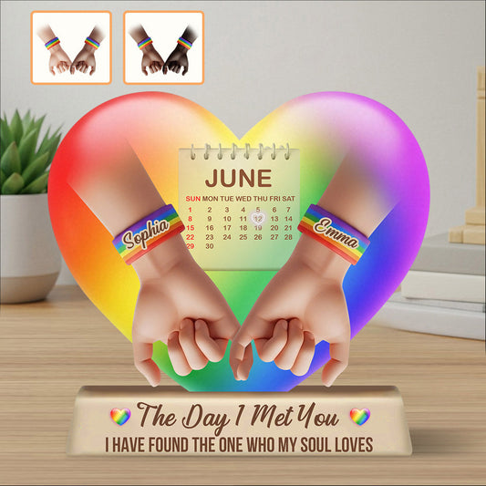The Day I Met You - Personalized LGBT Support Custom Shaped Acrylic Plaque