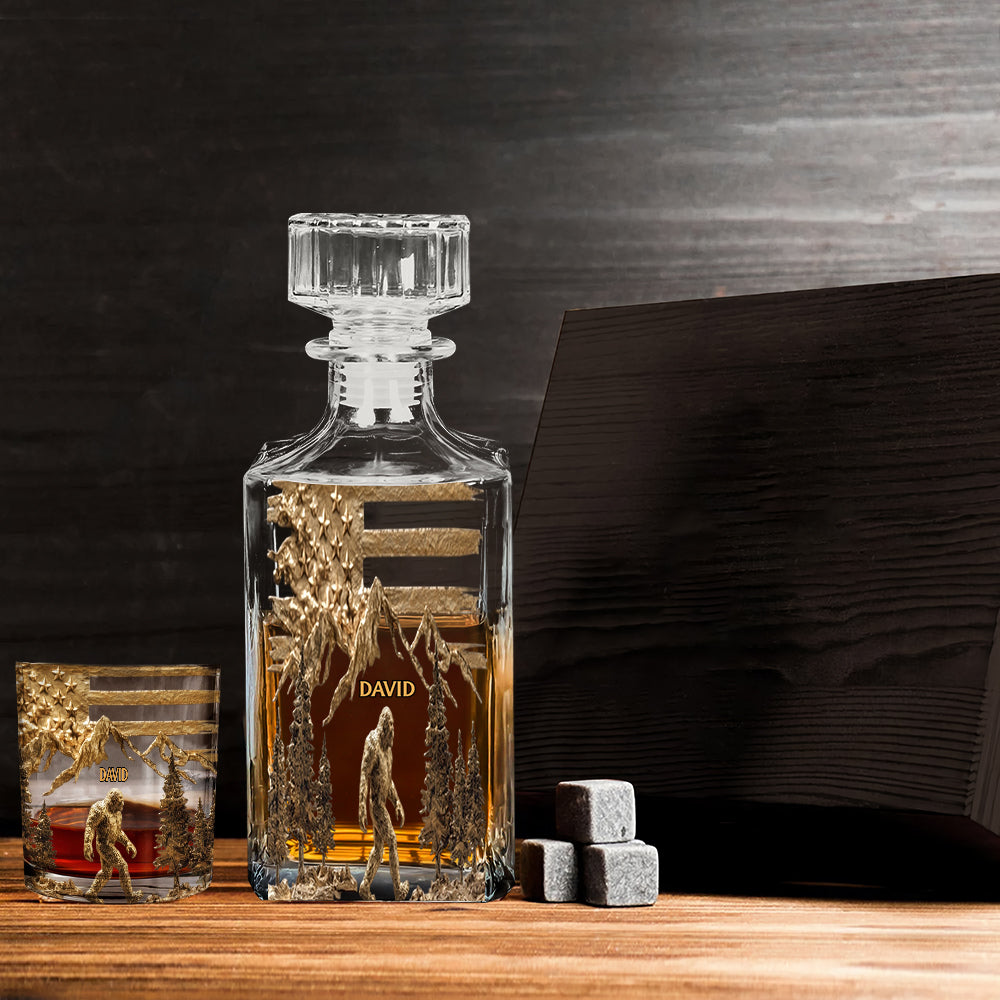 Sasquatch - Personalized Whisky Whiskey Decanter Set