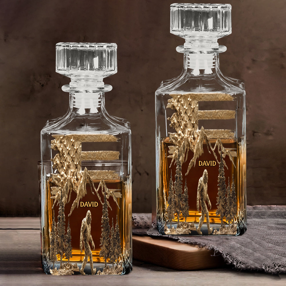 Sasquatch - Personalized Whisky Whiskey Glass