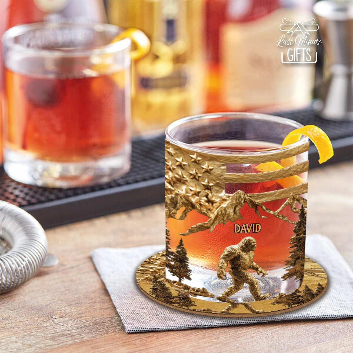 Sasquatch - Personalized Whisky Whiskey Glass