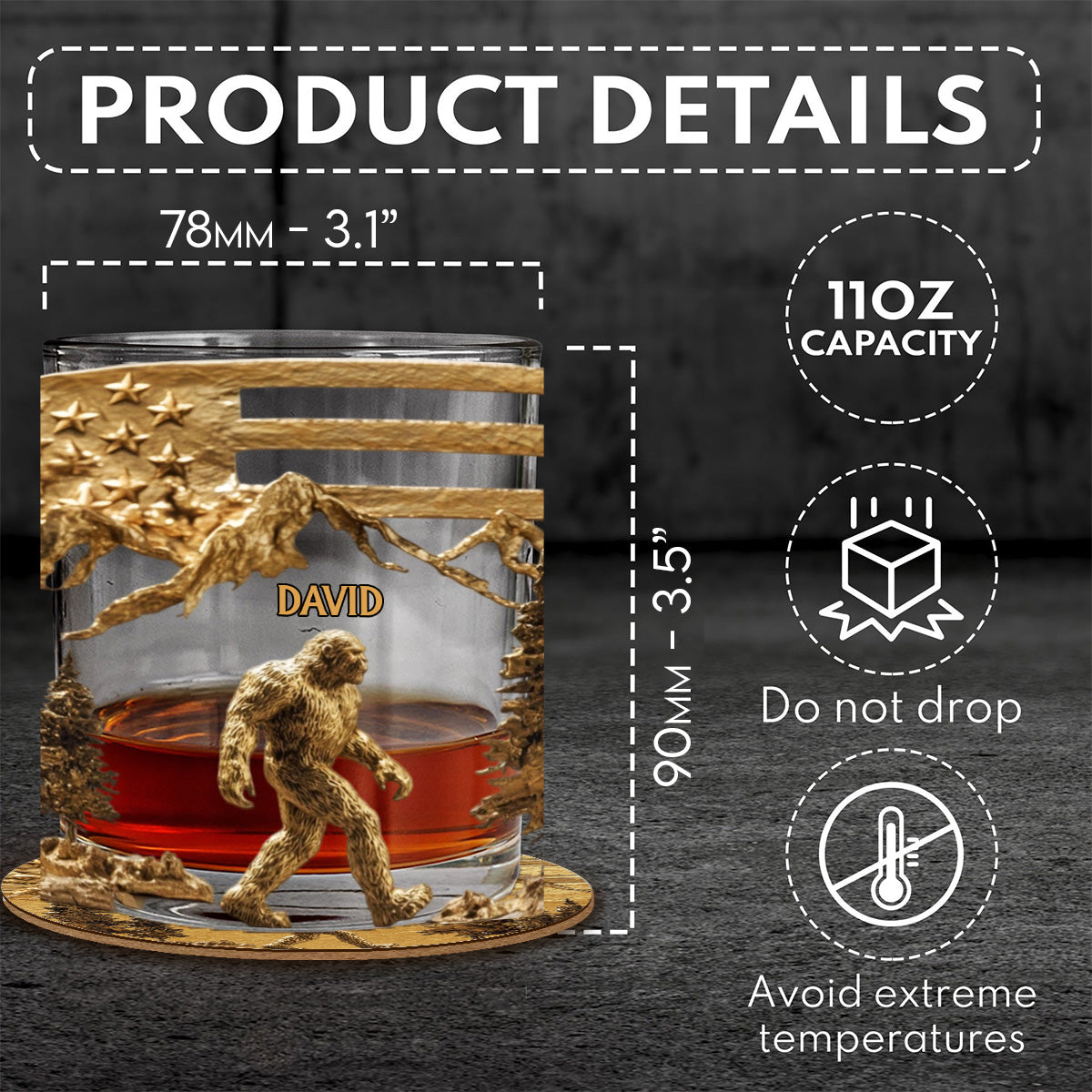 Sasquatch - Personalized Whisky Whiskey Decanter Set