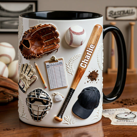 Aimez-vous le baseball ? Mug et sous-verre personnalisés sur le thème du baseball