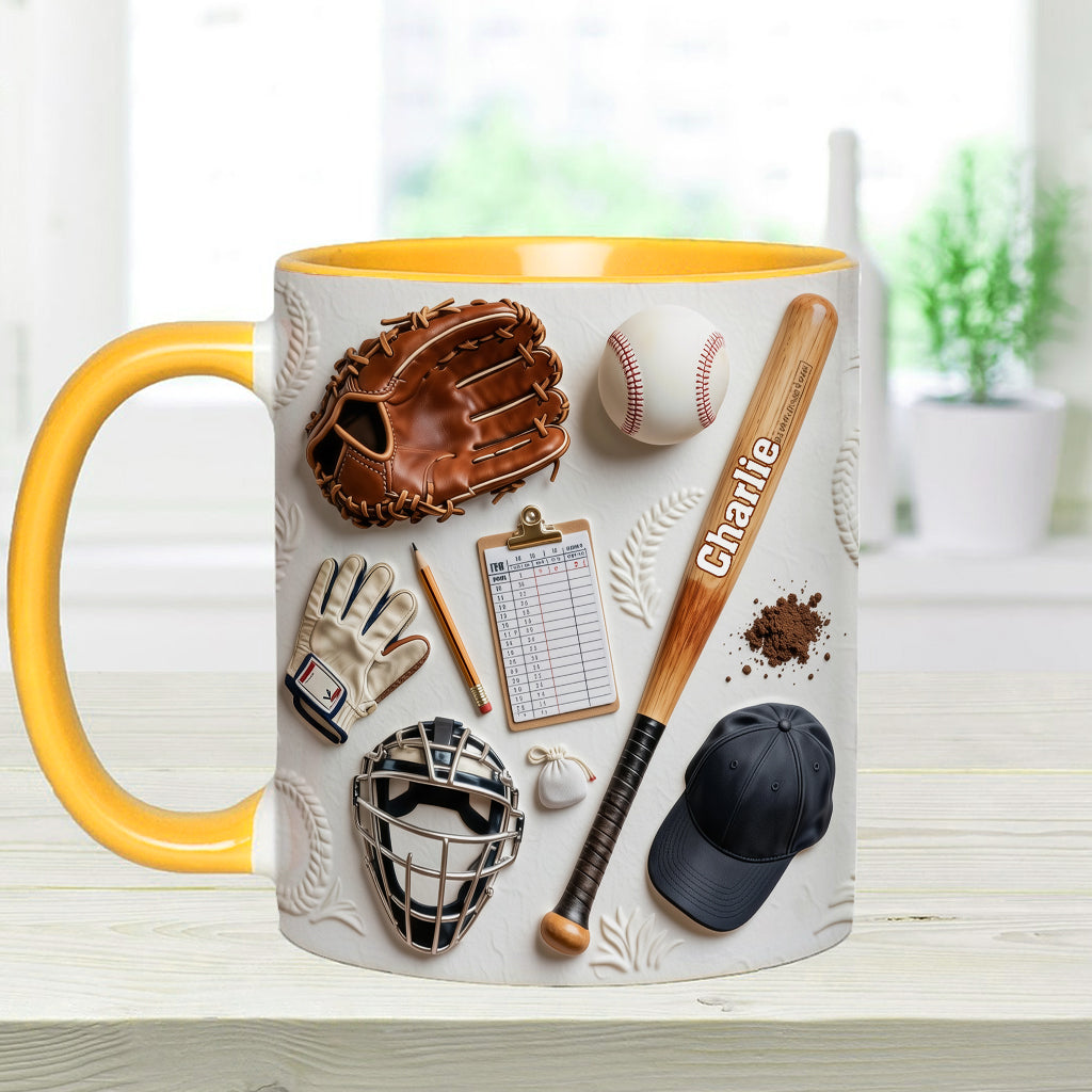 Aimez-vous le baseball ? Mug et sous-verre personnalisés sur le thème du baseball