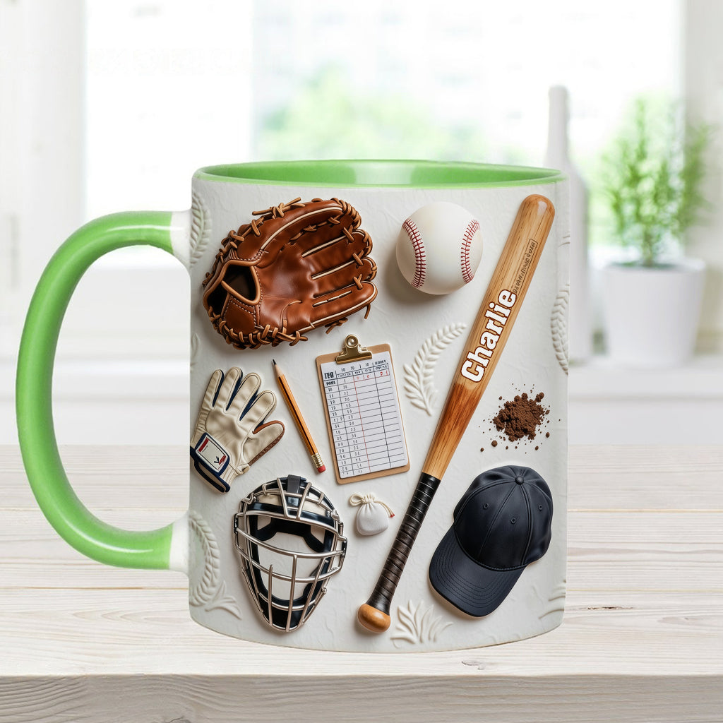 Aimez-vous le baseball ? Mug et sous-verre personnalisés sur le thème du baseball