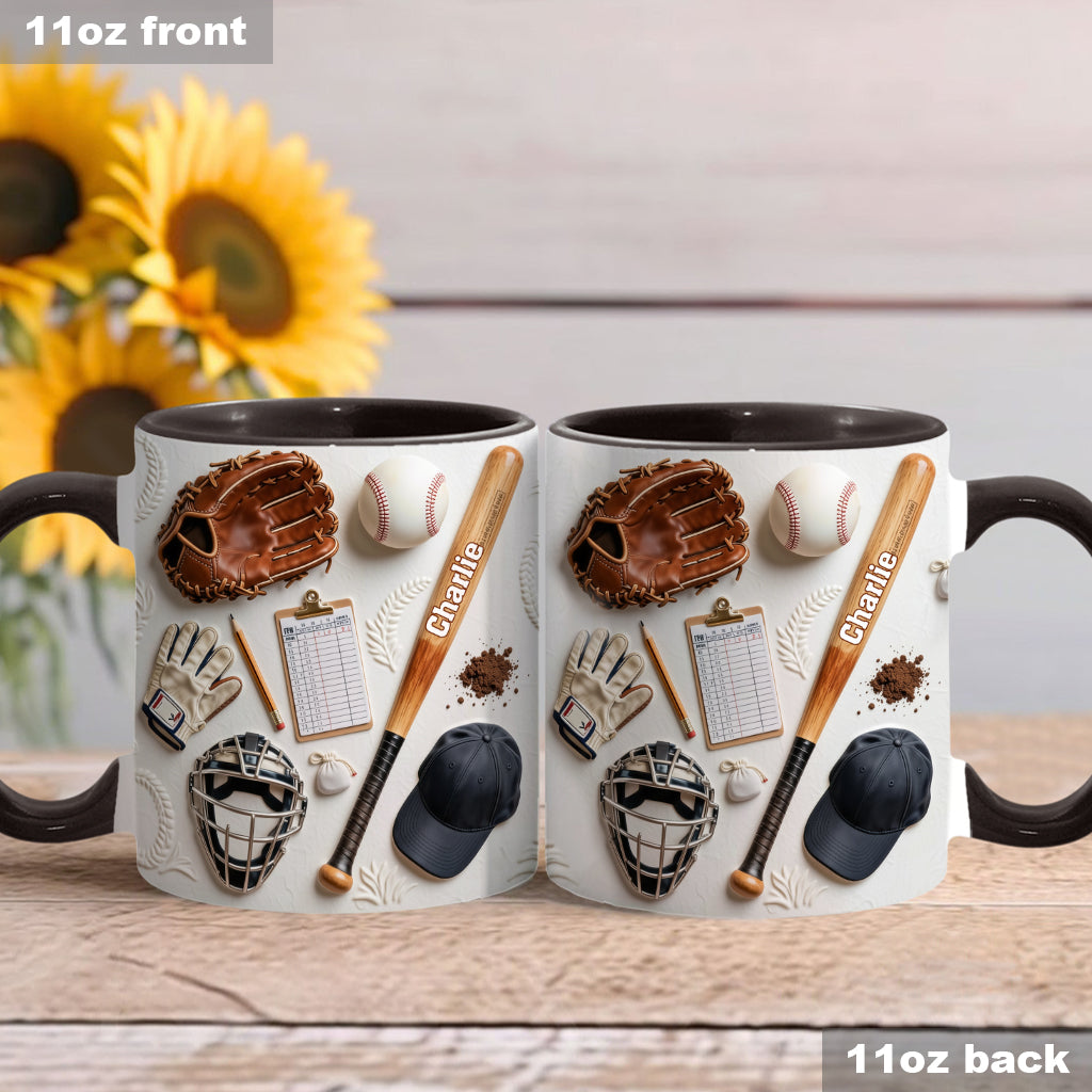 Aimez-vous le baseball ? Mug et sous-verre personnalisés sur le thème du baseball