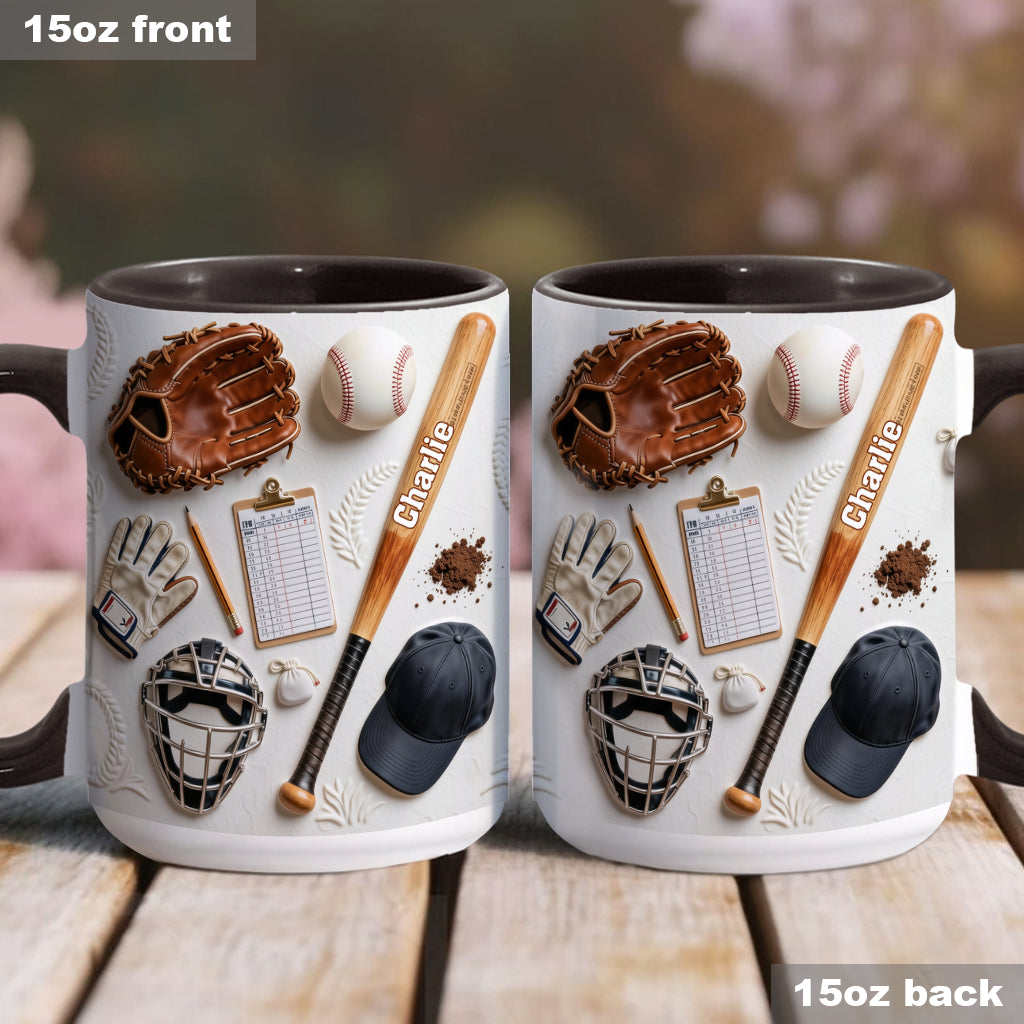 Aimez-vous le baseball ? Mug et sous-verre personnalisés sur le thème du baseball