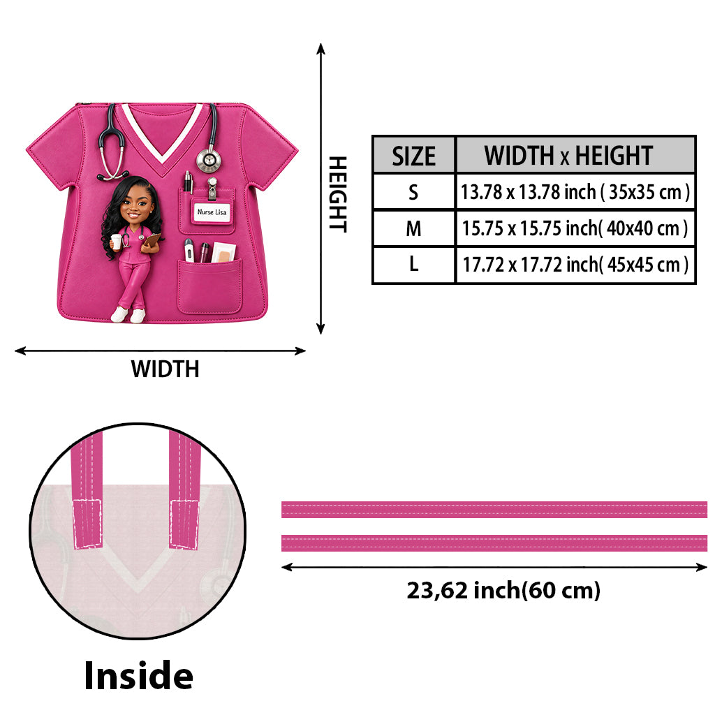 Best Nurse Ever - Personalized Nurse Custom Shape Tote Bag