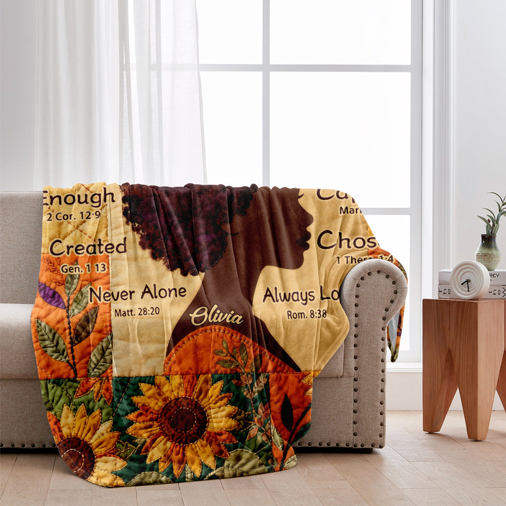 Schwarze Königin – Personalisierte Decke für Afroamerikaner