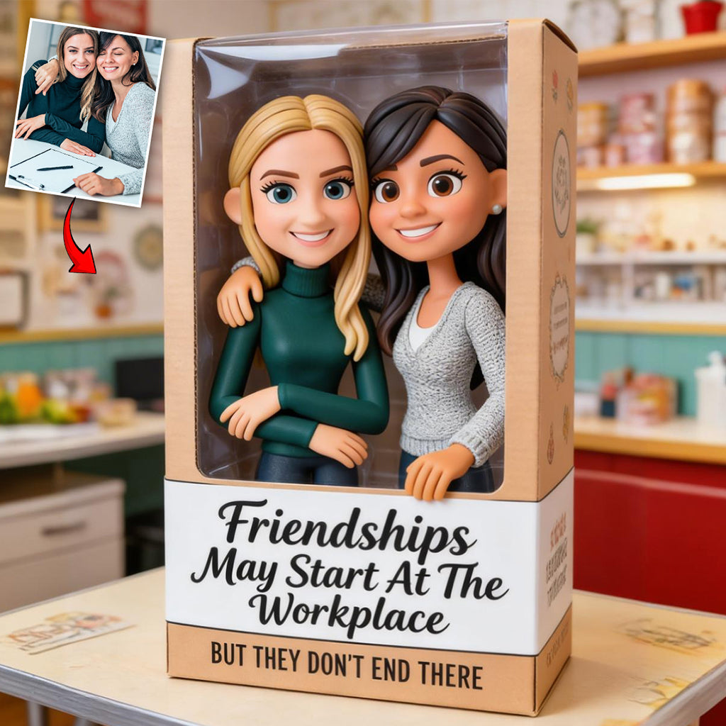 Arbeitsfreunde – Personalisierte Acrylplakette in individueller Form für Kollegen