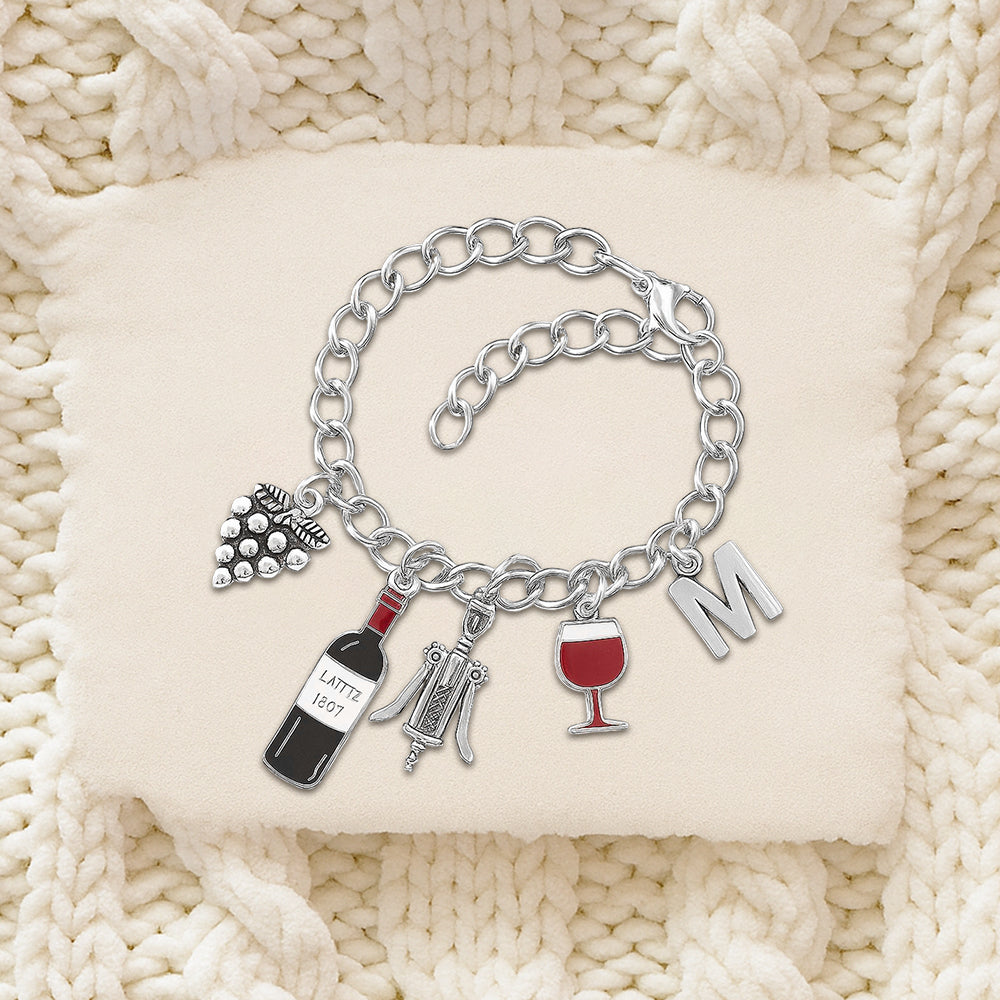 Weinliebe – Personalisiertes Weinarmband mit Anhängern