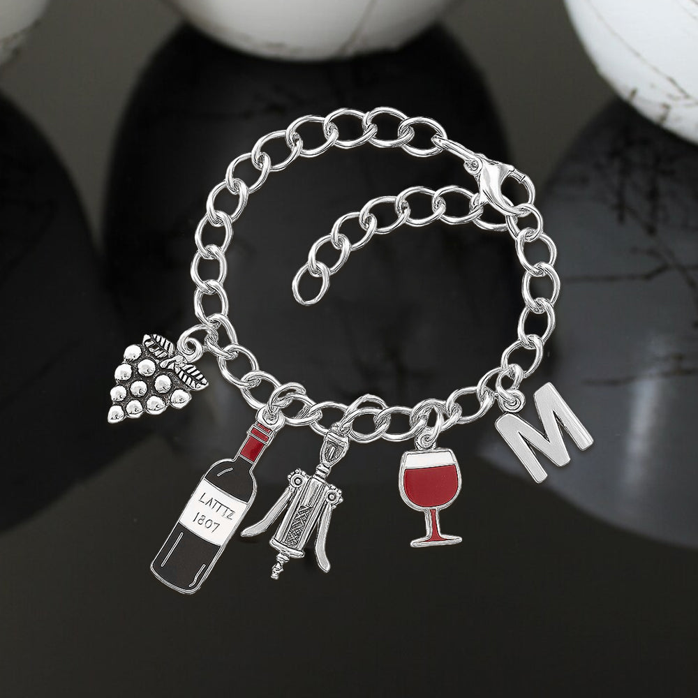 Weinliebe – Personalisiertes Weinarmband mit Anhängern
