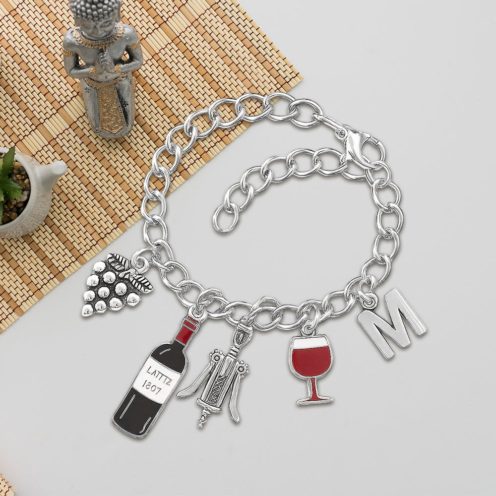 Weinliebe – Personalisiertes Weinarmband mit Anhängern