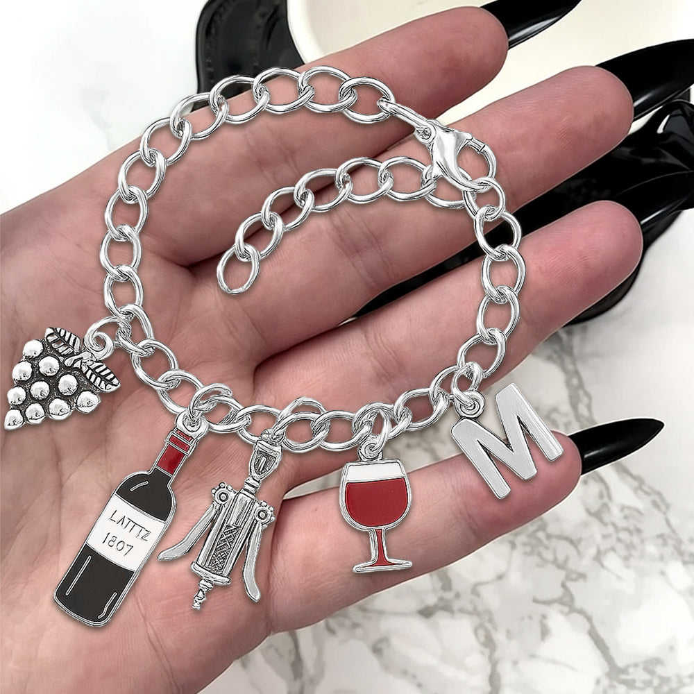 Weinliebe – Personalisiertes Weinarmband mit Anhängern