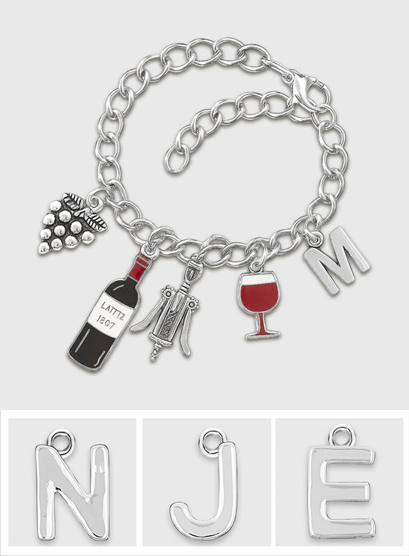 Weinliebe – Personalisiertes Weinarmband mit Anhängern
