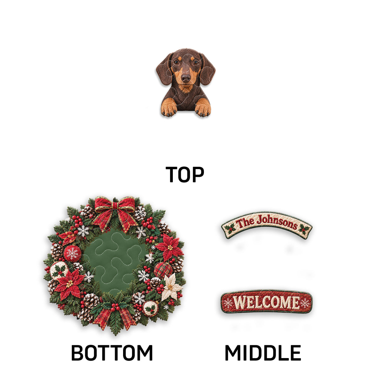 Pet Welcome Fall - Personalized Dog Quilted Door Hanger